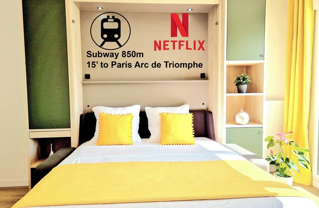 Stylish Stay Near Paris - 850m to Subway RER A - Netflix 1BR-4P