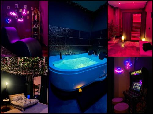 Suite mit Whirlpool, Sauna, Pole Dance und mehr