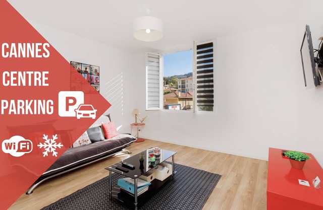 Super Cannes rental 3 * 2 to 4 pers 15 minutes walk from Center Clim Parking