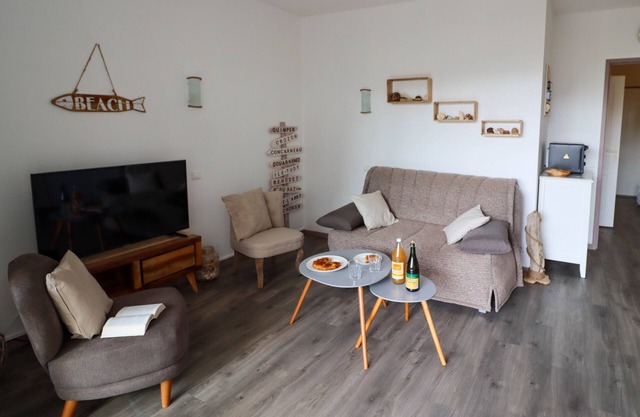 ♡Superb T2 flat sea view Tréboul Douarnenez ♡3 stars