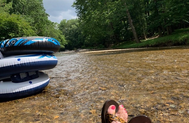 Sweets River Nest-riverfront/tube/hot tub/log cabin-fishing- Valle Crucis/App ST