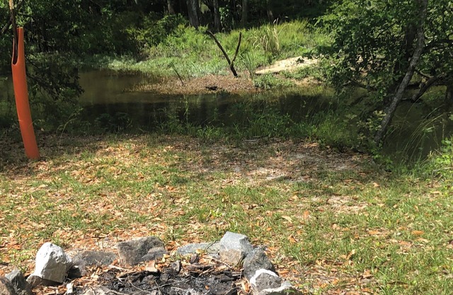 Tent camp directly on the water