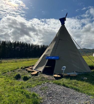 Thainstone tipi off grid camping, on top NC500