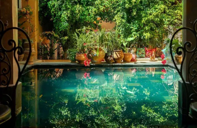 The Chefchouen Room: Private Patio: Riad Roxanne