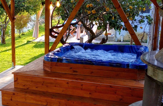 The Elysian at Nicopolis exclusive outdoor jacuzzi