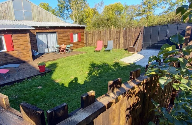 The hut at the bottom of the garden