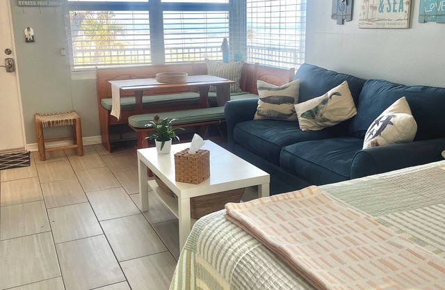 The Sea Star is an adorable beach front studio with a gorgeous ocean view!