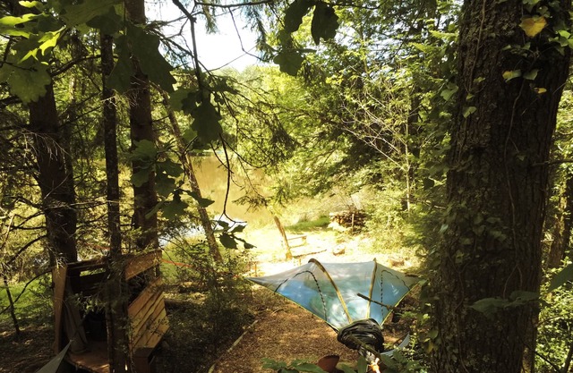 The tent in the air, unusual accommodation in the heart of nature