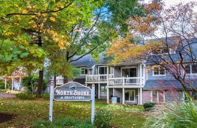 This is a timeshare condominium complex located on the northern end of Chautauqua Institution at 20 Elm Lane
