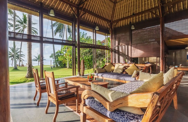 Three oceanfront luxury villas with sauna and tennis court