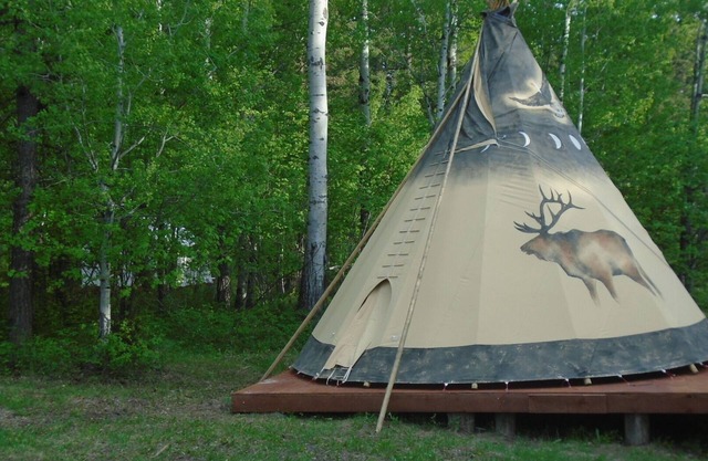 Tipi campsite 6 Caribou Trail Wagon Camp