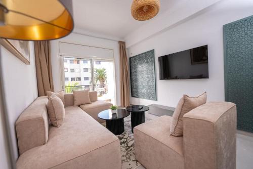Tradition Meets Modern: 2BR Flat in Rabat Hassan