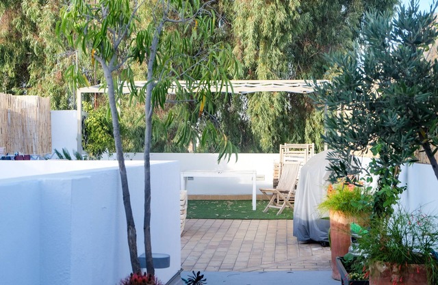 Traditional house yard - top terrace in city town