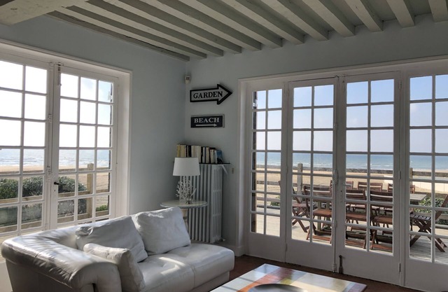Typical Norman house on the beach - sea view - big garden - perfect location