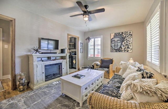 Unwind Fireside and Walk to Midtown! Reno Retreat
