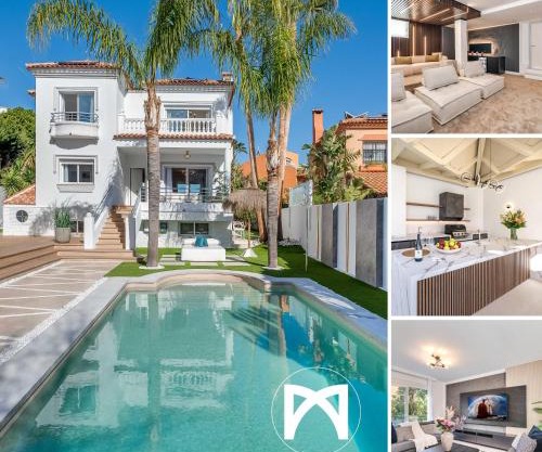 VACATION MARBELLA I Sunny Camelia Villa Heated pool, Recently Renovated, Best Residential Neighborhood in Benalmadena, Short walk to the beach, Cinema Room