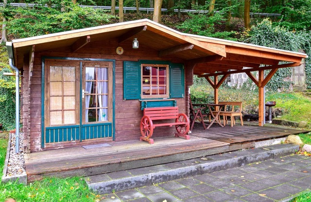 Vacation wooden house Strandbude with terrace