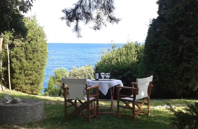 Villa Ilida, access to sea, balcony on the Ionian Sea within an olivegrove