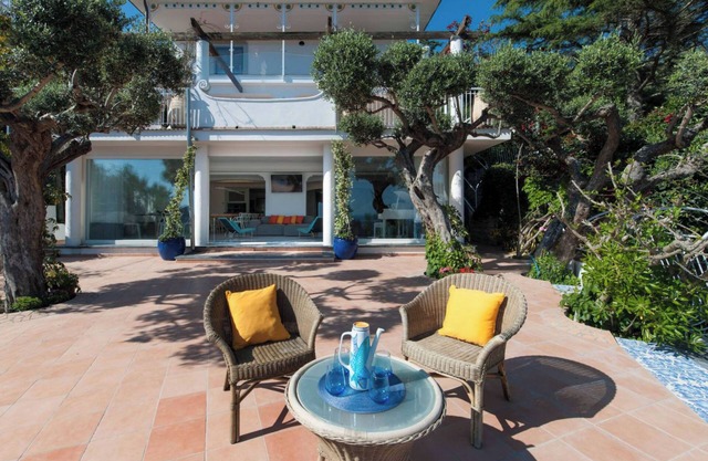 Villa Nerano with Panoramic Ocean Views from Multiple Levels of Terraces