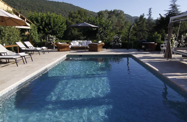 Villa with pool and river enjoying incredible mountain views