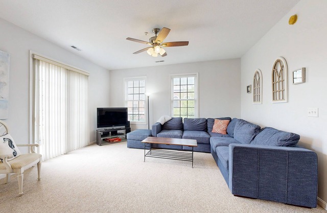 Village of Five Points condo with pool, gym, and tennis access