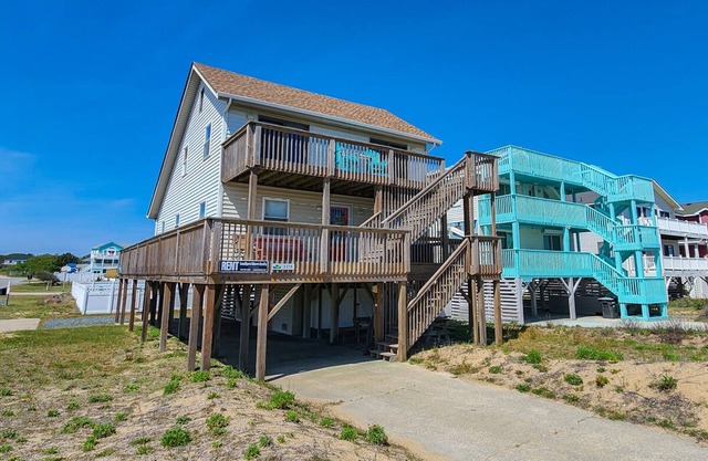 Wake up and salt air with this 4 BR Semi-Oceanfront, dog friendly home w/Private Pool!