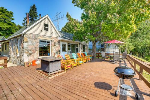 Waterfront Cottage with Dock and Views in Six Lakes!