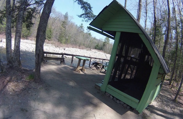 White Mountain Riverside lean to/tent site