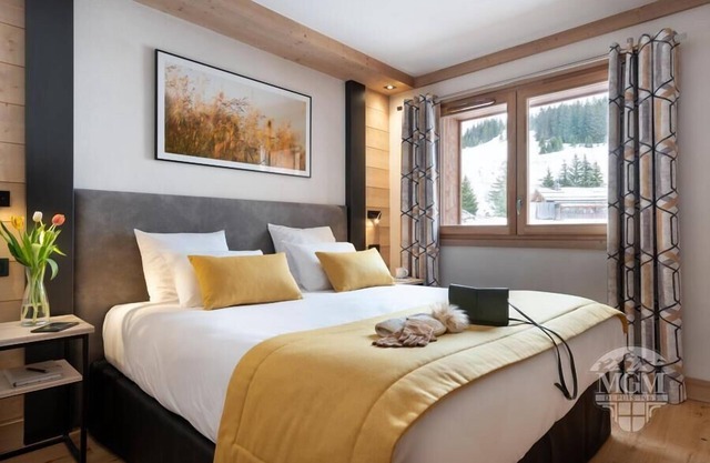 Wifi, swimming pool, sauna, hammam, balcony, parking, tv, 60m², Manigod l'Etale