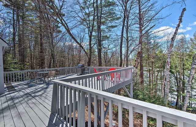 Wooded Waterfront Grantham Home < 10 Mi to Ski!