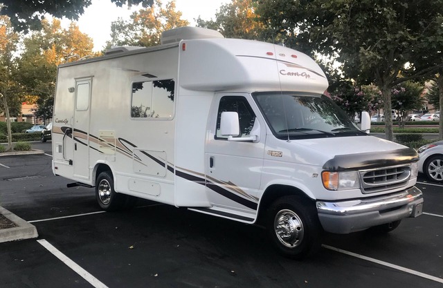 Your home away from home on wheels small Rv with room for two with small kitchen