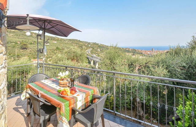 Your special vacation home with stone tower and sea view.