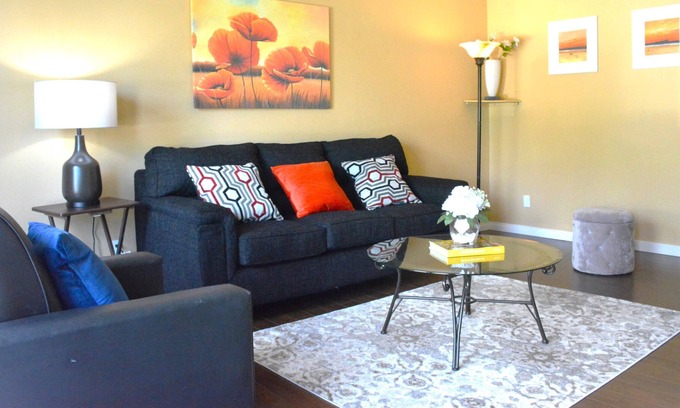 Forest Lawn Apartment | 1.5 hours to Rocky Mountains, fully stocked, free parking, fast WiFi, spotless
