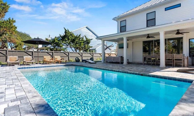 Vilano Beach House | 1 Block to Beach! Heated Pool, Near Historic Dist.
