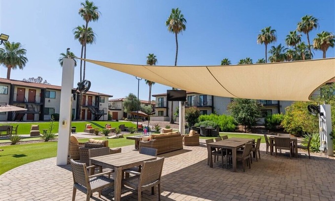 New Papago Parkway Apartment | 110-Modern Luxury Escape | Pool, Lounge, Fully Equipped Kitchen & Ideal for Any Stay