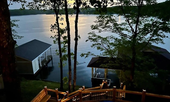 Leasburg House | 180 degree water views await in this 4 bedroom/3 full bath Hyco Lake Cottage!
