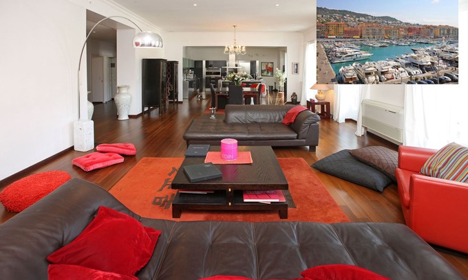 Quartier du Port Apartment | 180 Views of the port of Nice, sea and yachts direct with lift and balconies.