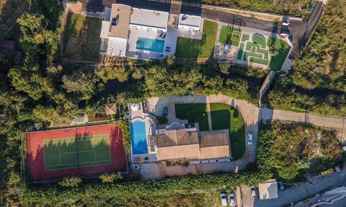 Roda Villa | 2 Adjacent Villas With Tennis, Mini Golf, Large Pool, Jacuzzi, Pool Table & More