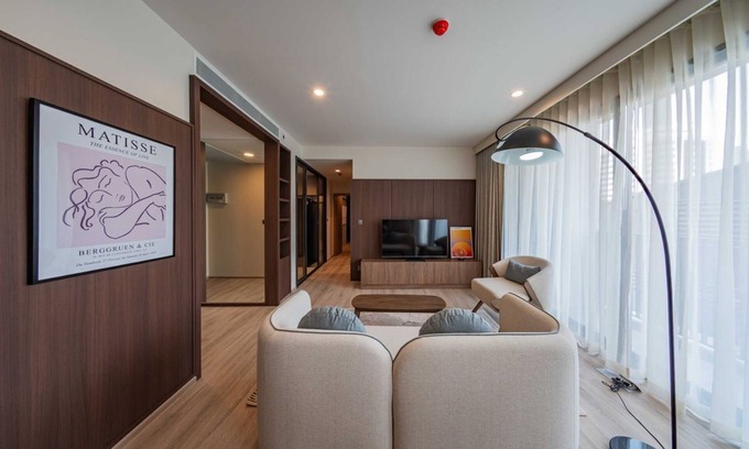 Huai Khwang Apartment | 2-bedroom apartment in pleasant Bangkok with WiFi, AC, fitness room