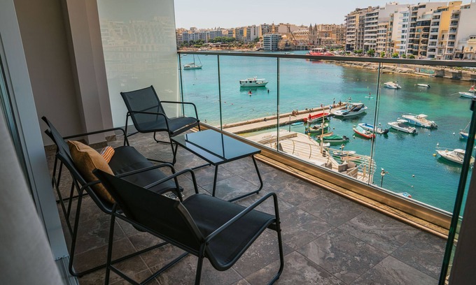 Paceville Apartment | 2 Bedroom Overlooking Spinola Bay in St. Julian's