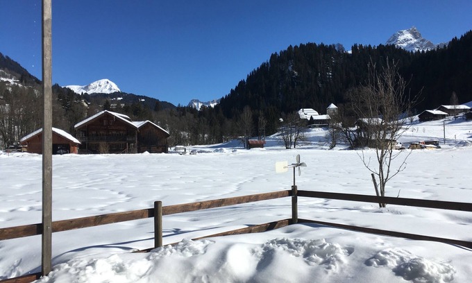 Vers L'Eglise Ski Chalet | 2-level apartment in a traditional chalet 2 steps from the slopes