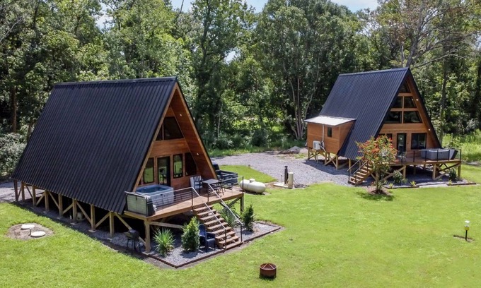 New Iberia Cabin | 2 New A-Frames by Rip Van Winkle w/Hot Tub