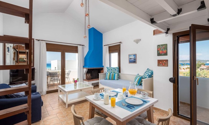 Ialyssos Apartment | 2 room apartment ARES for 2-4 pers. in villa Mylos - great sea views in Ialysos