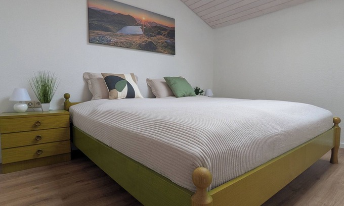 Waldstetten Apartment | 2 room apartment touring view at the Kaiserberge motorcycle/bicycle garage