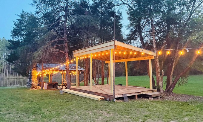 Sandy Hook Cabin | 25-acre Cabin Retreat with a Private Pond perfect for group parties/campouts.