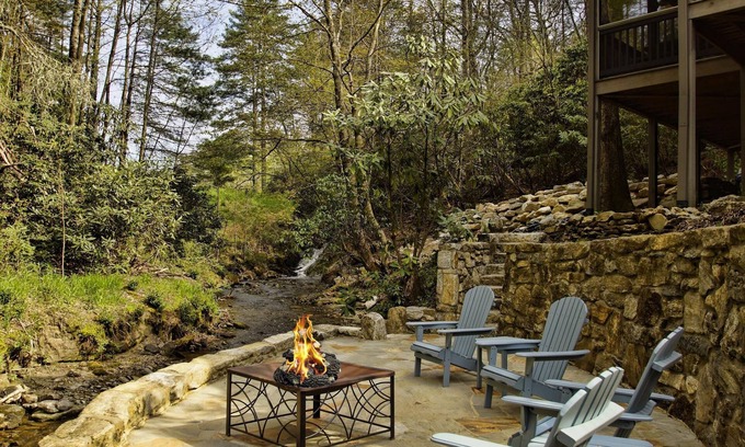 Cashiers House | 2Bd/1Ba ,opt'l +1Bd/1Ba, stream/waterfall/firepit, in Cashiers. Pet Friendly,