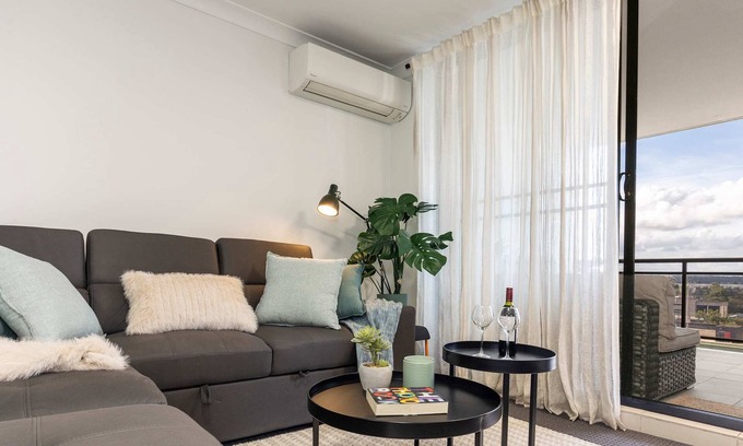 Parramatta Apartment | 2BR Central Parramatta Apt With Balcony & Parking
