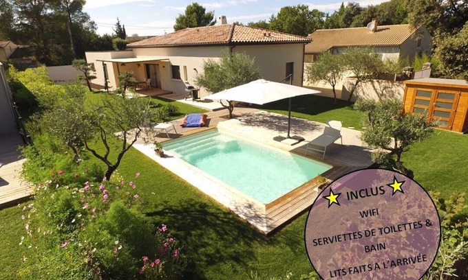 Carpentras House | 3 bedrooms new house with heated swimming pool