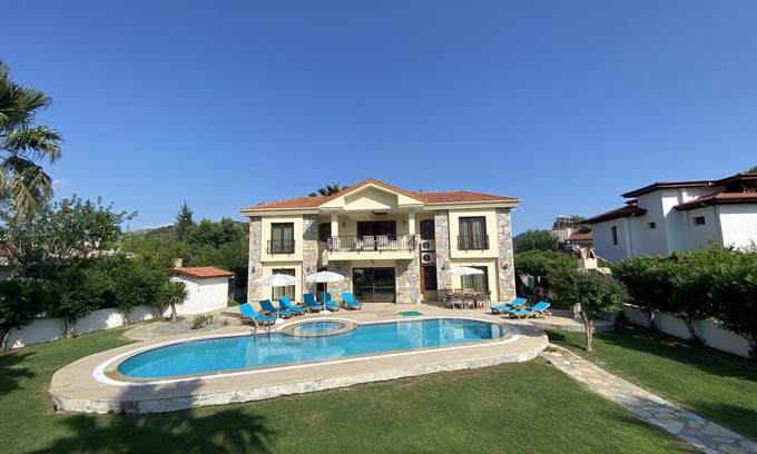 Dalyan City Center Villa | 4 Bed Private Premier Villa in Private Walled Gardens and large Pool/jacuzzi