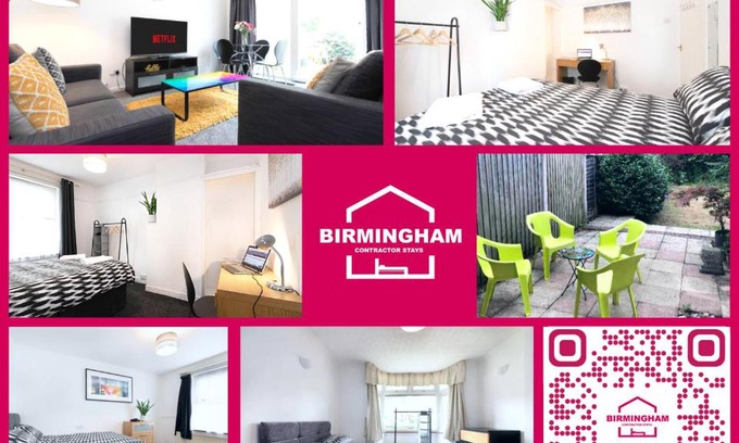 Stonnall House | 4 Bedroom House with 7 Beds and 2 Bathrooms by NEC-HS2-Available for Contractors, Families and Extended FlexibleStays